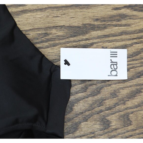 NWT Bar III Womens Tell Me About It Studded One Piece Swimsuit Black / Silver S - Picture 4 of 6
